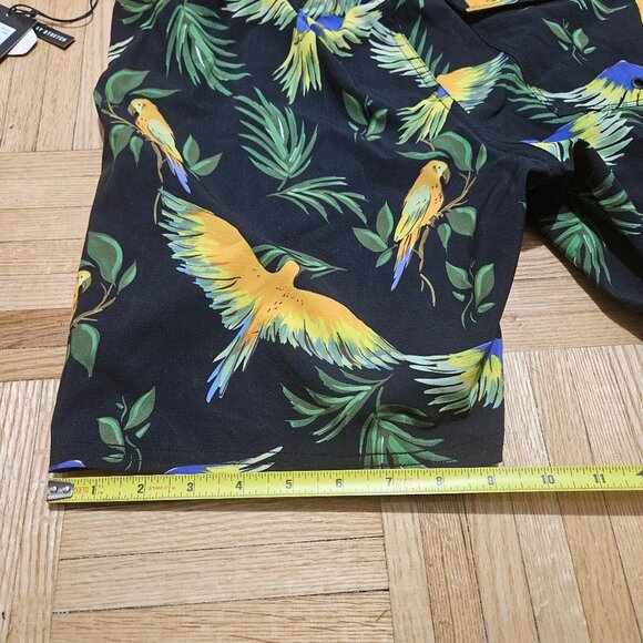 RVCA Mens VA Elastic Board Shorts Small 17" Parrot Print AVYBS00147 Swim Trunks - Picture 9 of 9